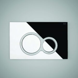 RAK Polished Chrome Flush Plate with Round Push Buttons