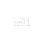 RAK White Flush Plate with Polished Chrome Rectangular Push Buttons