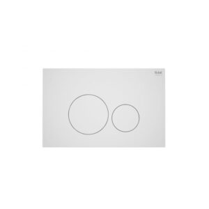 RAK Ecofix Round Dual Flush Plate Matt White