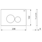 RAK Ecofix Round Dual Flush Plate Matt White