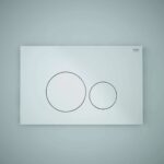 RAK Matt Chrome Flush Plate with Round Buttons