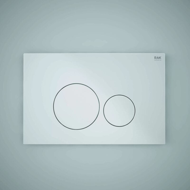 RAK Matt Chrome Flush Plate with Round Buttons
