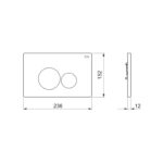 RAK Matt Chrome Flush Plate with Round Buttons