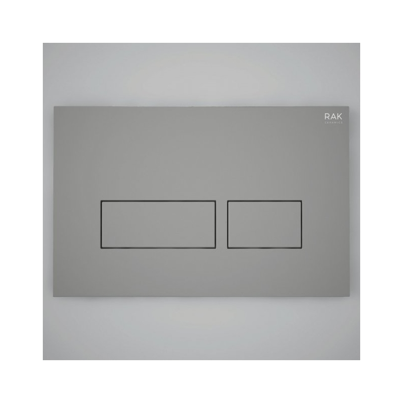 RAK Ecofix Rectangular Dual Flush Plate Matt Grey RAK Ecofix Rectangular Dual Flush Plate Matt Grey
