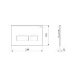 RAK White Flush Plate with Rectangular Buttons