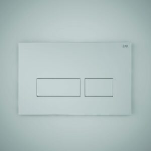 RAK Matt Chrome Flush Plate with Rectangular Buttons