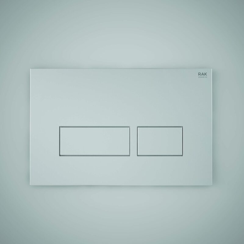 RAK Matt Chrome Flush Plate with Rectangular Buttons