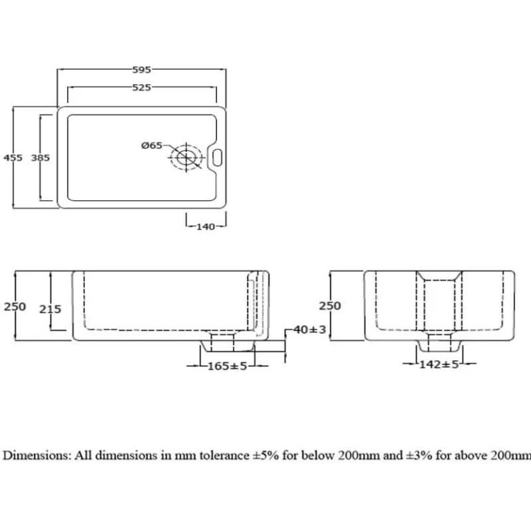 RAK Belfast Style Gourmet Sink 8 with Weir Overflow Alpine White
