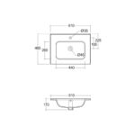 RAK Joy Drop-In Washbasin 610x465mm 1 Tap Hole