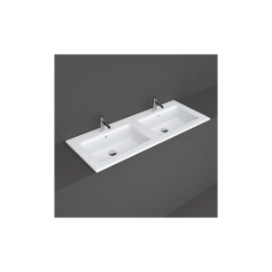 RAK Joy Drop-In Washbasin 121x46cm 2 Tap Hole