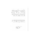 RAK Joy Drop-In Washbasin 121x46cm 2 Tap Hole