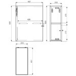RAK Joy Wall Hung Open Storage Unit 200mm Grey