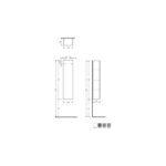 RAK Joy Wall Hung Tall Storage Unit Pure White