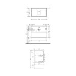 RAK Joy Wall Hung Vanity Unit 80cm Grey Elm