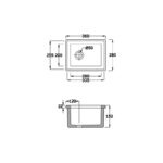 RAK Laboratory Sink 1 360x280x152mm