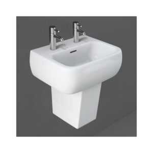 RAK Metropolitan 420mm 2 Hole Basin & Semi Pedestal