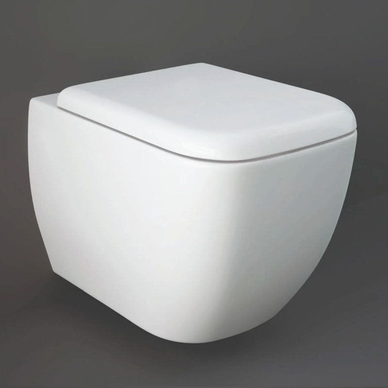 RAK Metropolitan Wall Hung Pan with Soft Close Seat RAK Metropolitan Wall Hung Pan with Soft Close Seat