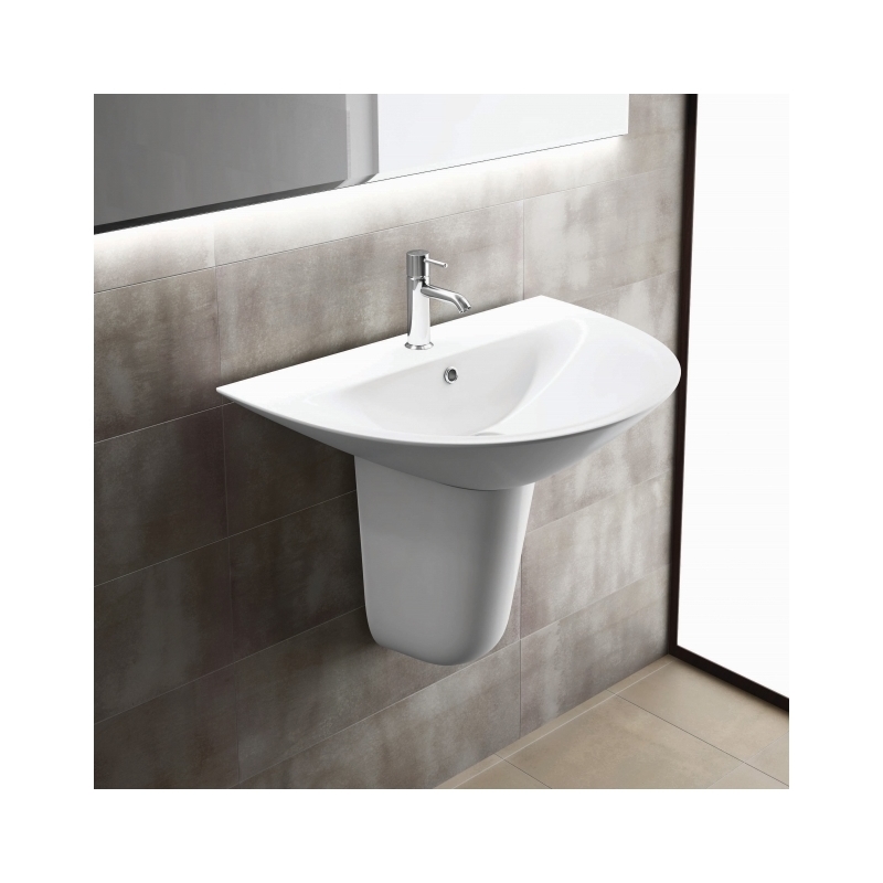RAK Morning 550mm 1 Hole Basin & Semi Pedestal RAK Morning 550mm 1 Hole Basin & Semi Pedestal