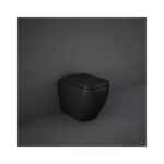 RAK Feeling Rimless Back To Wall Toilet & Soft Close Seat Matt Black