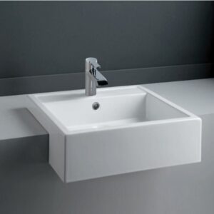 RAK Nova 46cm Semi Recessed Wash Basin 1 Taphole