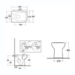 RAK Origin Back To Wall Pan with Soft Close Urea Seat