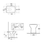 RAK Origin Back To Wall Pan with Soft Close Toilet Seat