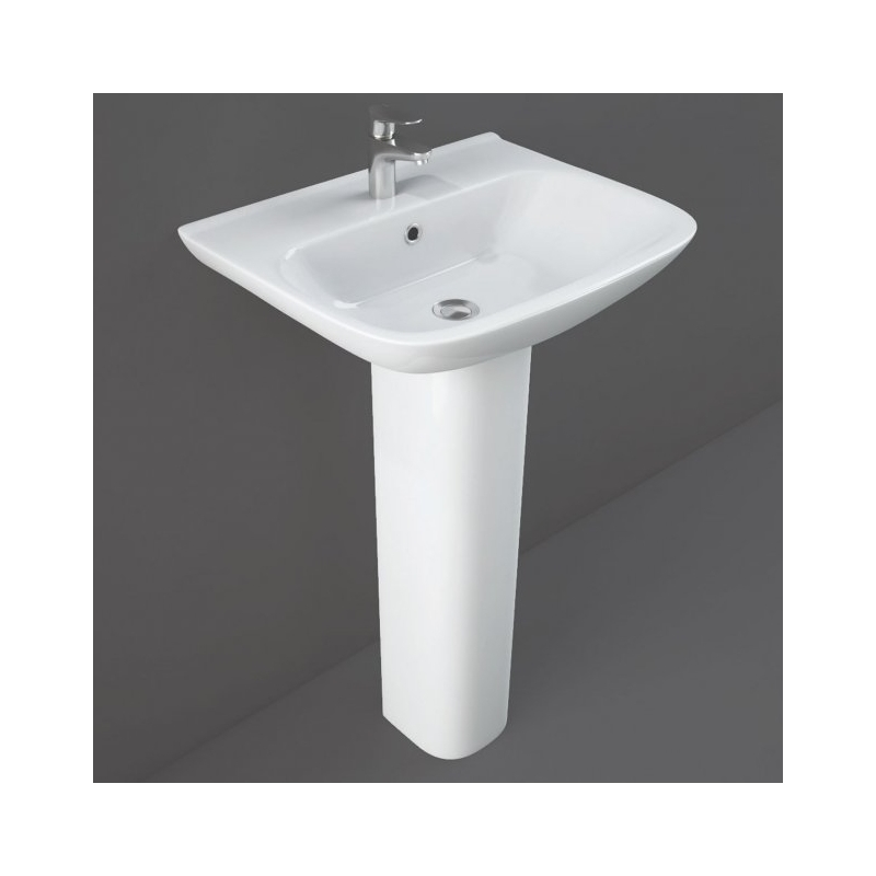 RAK Origin 62 520mm 1 Hole Basin & Full Pedestal RAK Origin 62 520mm 1 Hole Basin & Full Pedestal