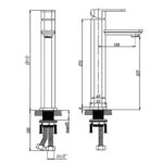 RAK Resort Tall Mono Basin Mixer (No Waste)