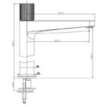 RAK Amalfi Tall Basin Mixer Brushed Gold