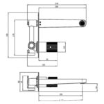 RAK Amalfi Wall Basin Mixer Matt Black