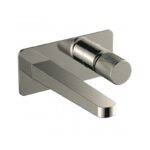 RAK Amalfi Wall Basin Mixer Brushed Nickel