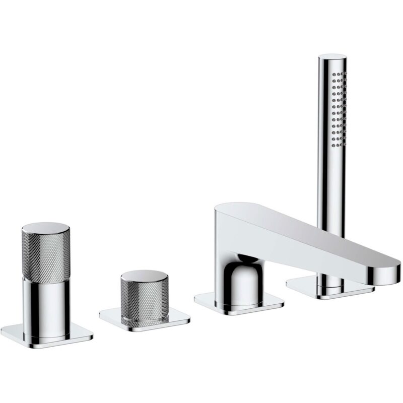 RAK Amalfi 4 Hole Deck Mounted Bath Shower Mixer Chrome RAK Amalfi 4 Hole Deck Mounted Bath Shower Mixer Chrome
