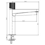 RAK Amalfi Medium Height Basin Mixer No Waste Brushed Gold