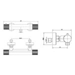 RAK Amalfi Thermostatic Bar Shower Valve Matt Black
