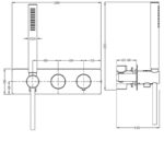 RAK Amalfi Thermostatic Dual Outlet Shower Valve with Handset Matt Black