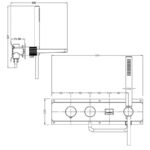 RAK Amalfi Dual Outlet Shower Valve with Handset & Spout Matt Black