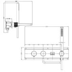 RAK Amalfi Dual Outlet Shower Valve with Handset & Spout Brushed Gold