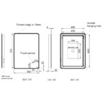 RAK Amethyst 500x700mm Illuminated Portrait Mirror