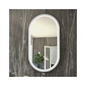 RAK Art Oval LED Illuminated Mirror with Demister 1000x550mm Chrome