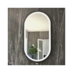 RAK Art Oval LED Illuminated Mirror with Demister 1000x550mm Matt Black