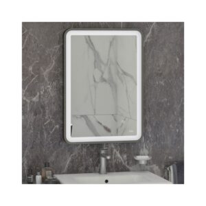 RAK Art Soft LED Illuminated Mirror with Demister 700x500mm Brushed Nickel