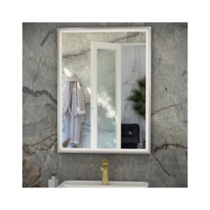 RAK Art Square LED Mirror with Demister 800x600mm Chrome