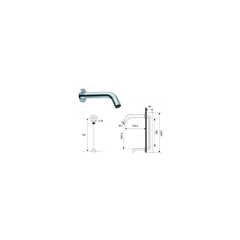 RAK Compact Commercial Wall Mounted Infra Red Sensor Tap