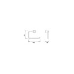 RAK Cubis Toilet Roll Holder Black