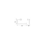 RAK Cubis Towel Ring Chrome