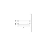 RAK Cubis Double Towel Rail Black