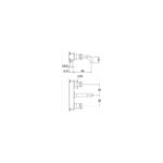 RAK Ella 3 Hole Wall Mounted Basin Mixer