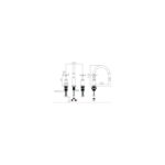 RAK Ella 3 Hole Deck Mounted Bath Filler