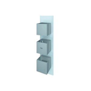 RAK Feeling Square Dual Outlet Thermostatic Shower Valve White