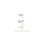 RAK Feeling Square Horizontal Dual Outlet Valve with Wall Outlet White